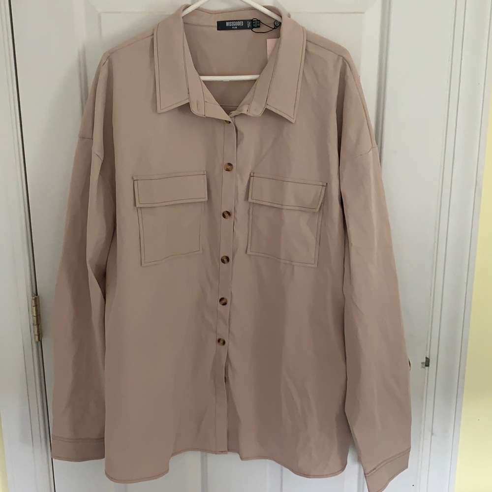 Missguided Plus utility shirt
